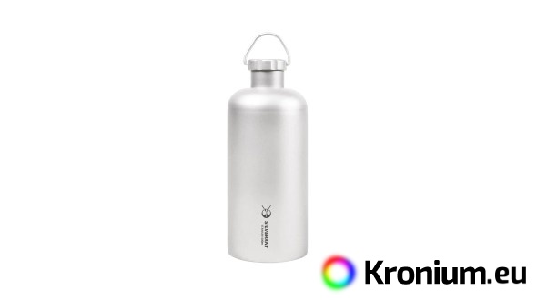 Titanium bottle 400 ml with loop in lid