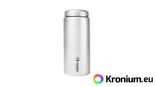 Titanium bottle 400 ml with flat cap