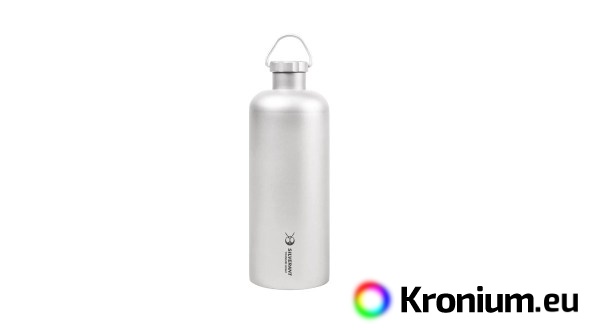 Titanium bottle 600 ml with loop in lid