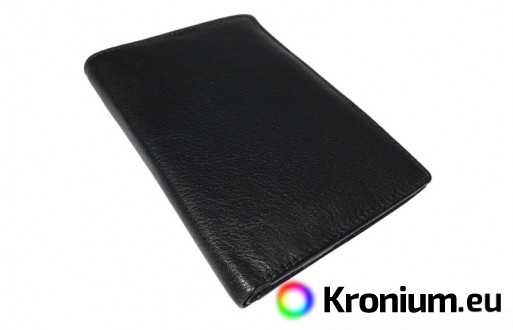 Leather shielded case for biometric passport and 5 RFID cards