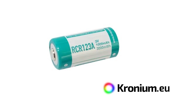 Keeppower RCR123A 3V 1000 mAh USB-C (Li-Ion)