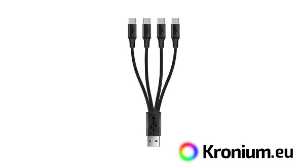 Quad charging micro USB cable