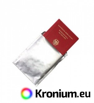 Security cover for biometric passport with RFID chip