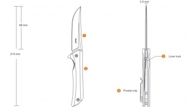 Knife Ruike Hussar P121