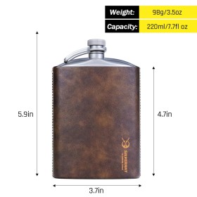 Titanium flask 220 ml with sleeve