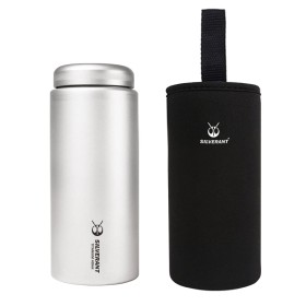 Titanium bottle 400 ml with flat cap