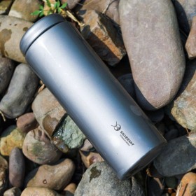 Titanium bottle 600 ml with flat cap