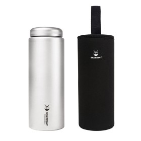 Titanium bottle 600 ml with flat cap