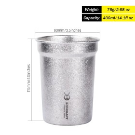 Titanium beer glass 400 ml