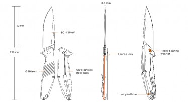 Knife Ruike D191