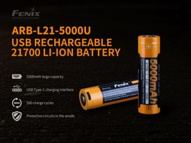 Fenix 21700 5000 mAh Li-Ion USB