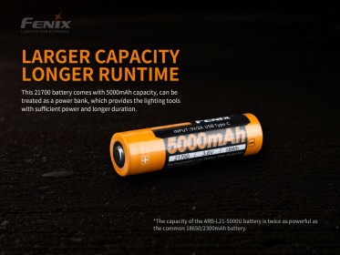 Fenix 21700 5000 mAh Li-Ion USB