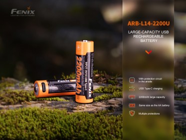 Rechargeable USB AA battery Fenix ARB-L14-2200U