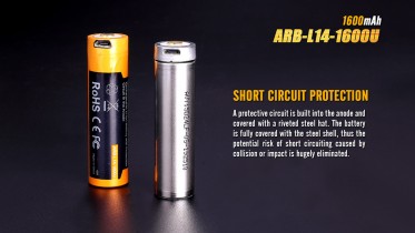 Rechargeable USB AA battery Fenix ARB-L14-1600U