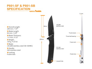 Knife Ruike P801