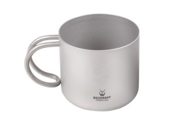 Titanium coffee cup 110 ml with handle