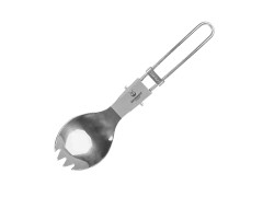 Titanium folding spork