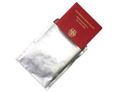 Security cover for biometric passport with RFID chip